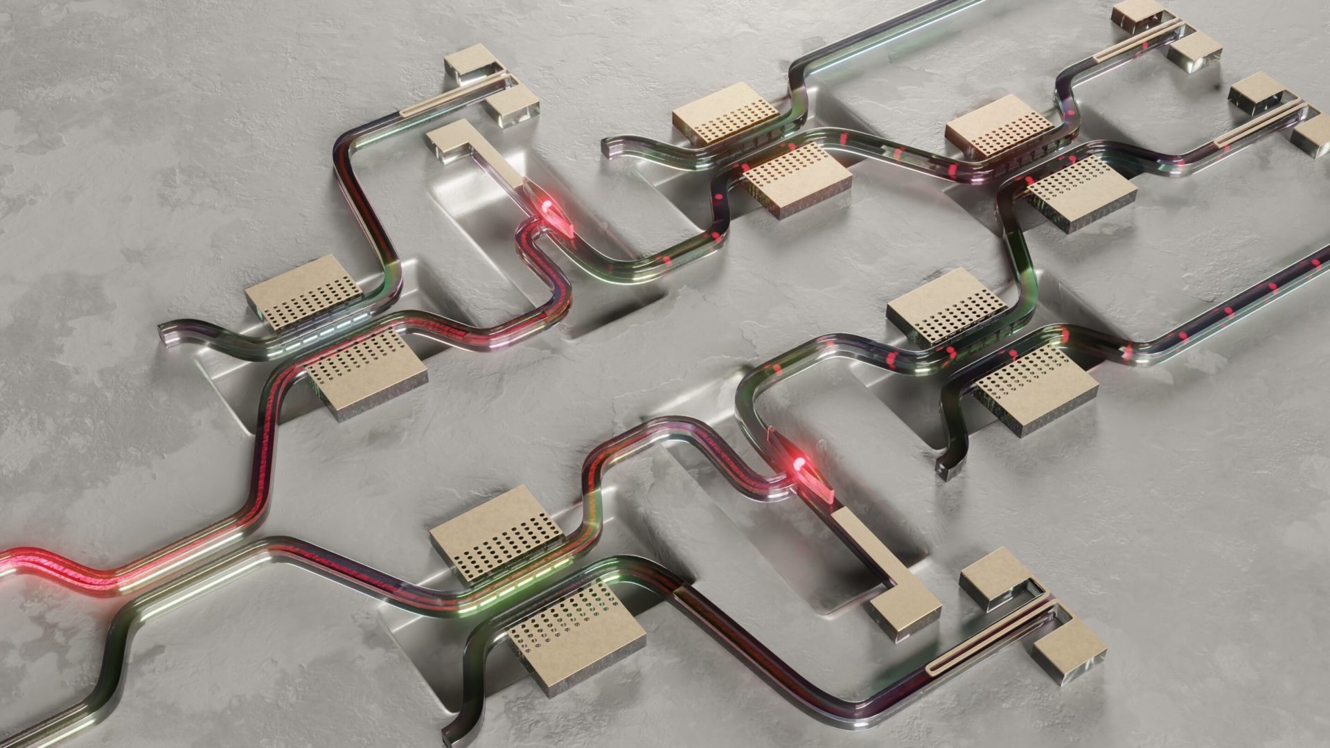 Heat-free optical switch for Quantum Computing