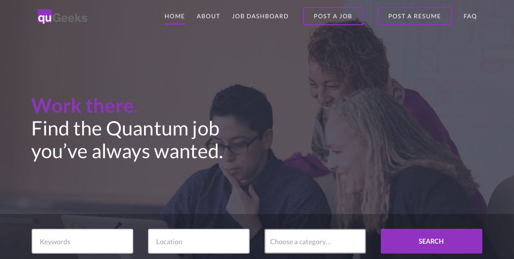 quGeeks: a Job Board dedicated to Quantum Computing