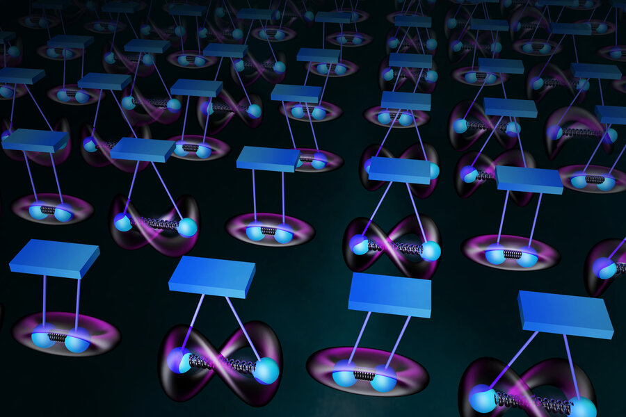 Vibrating atoms make robust qubits