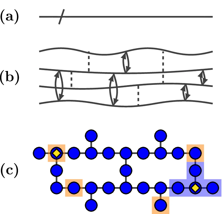 Schematic quantum circuits and devices.