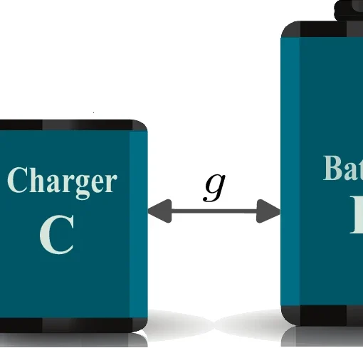 Schematic of the charger-battery setup